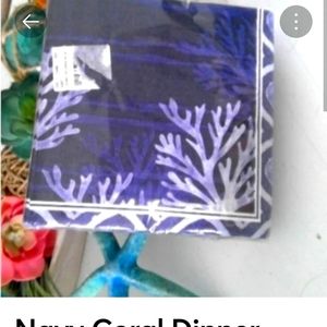 Blue  Coral Dinner Napkins #48